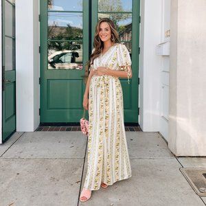 SOLD GMG Yellow Imogene Maxi Dress